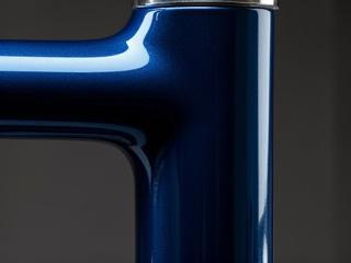 Close-up of a frame's tapered headtube.